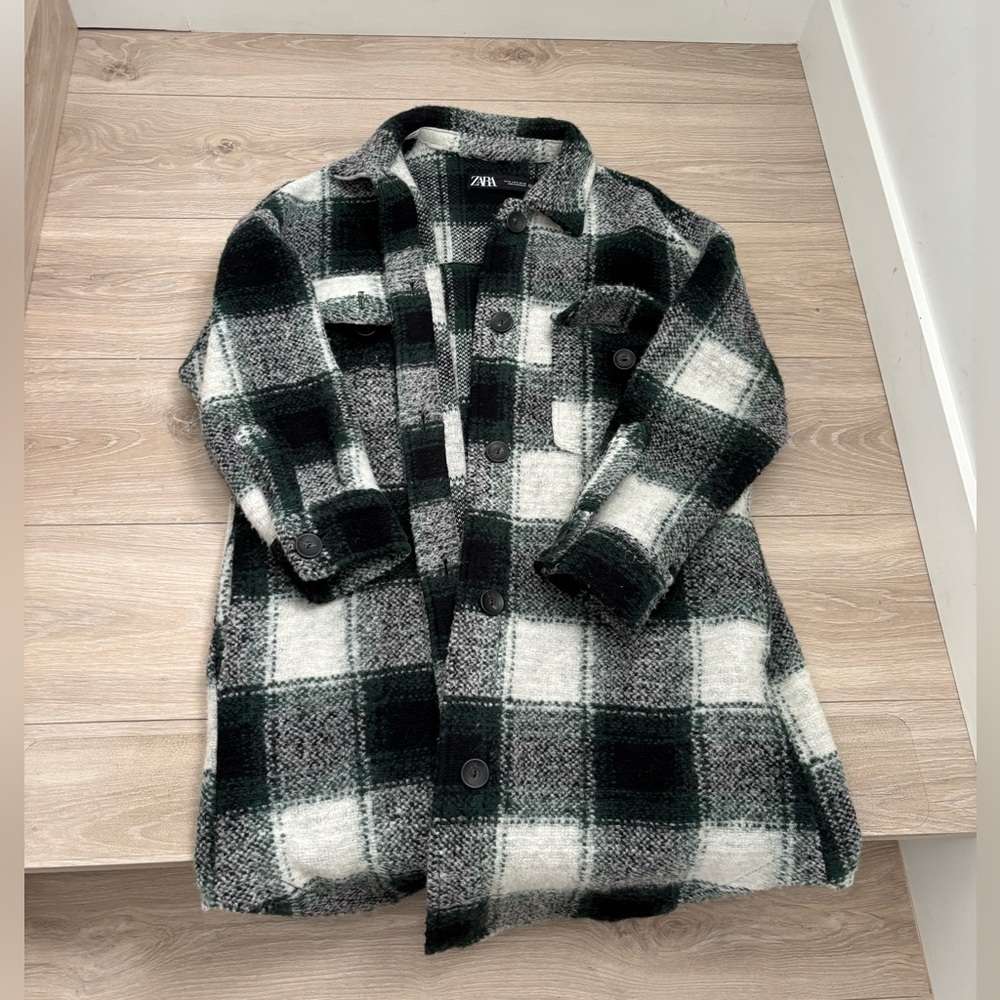 Zara wool plaid jacket